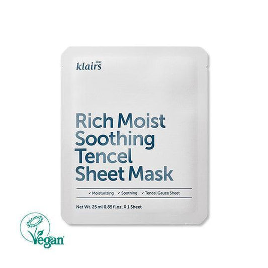 Klairs Rich Moist Soothing Tencel Sheet Mask 1ea Single